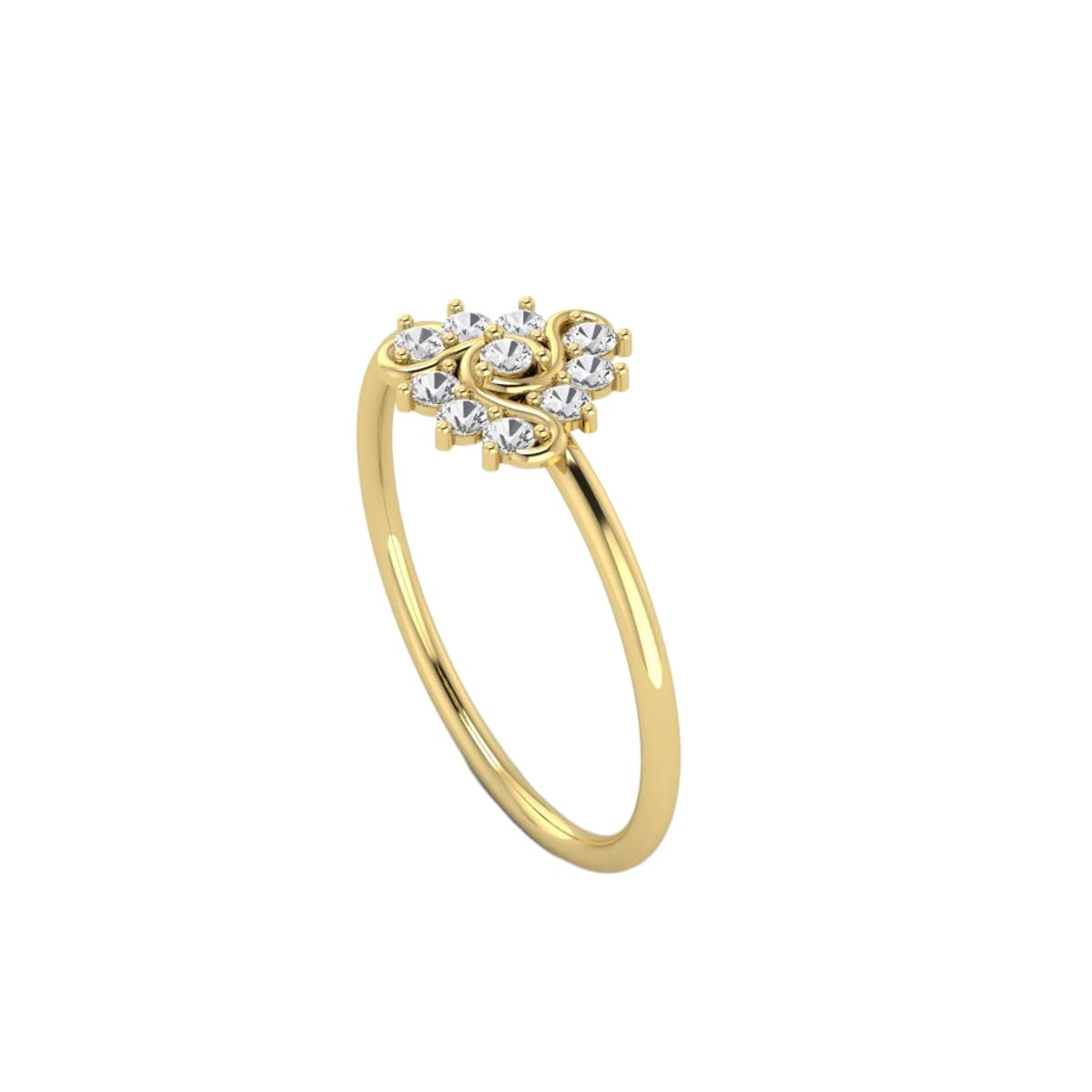 Wave Style Silver Wedding Ring For Ladies