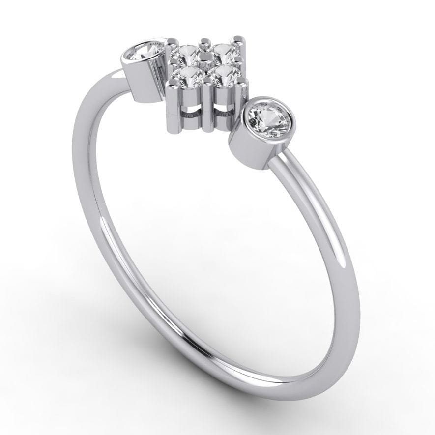 Cluster Double Diamond Ring