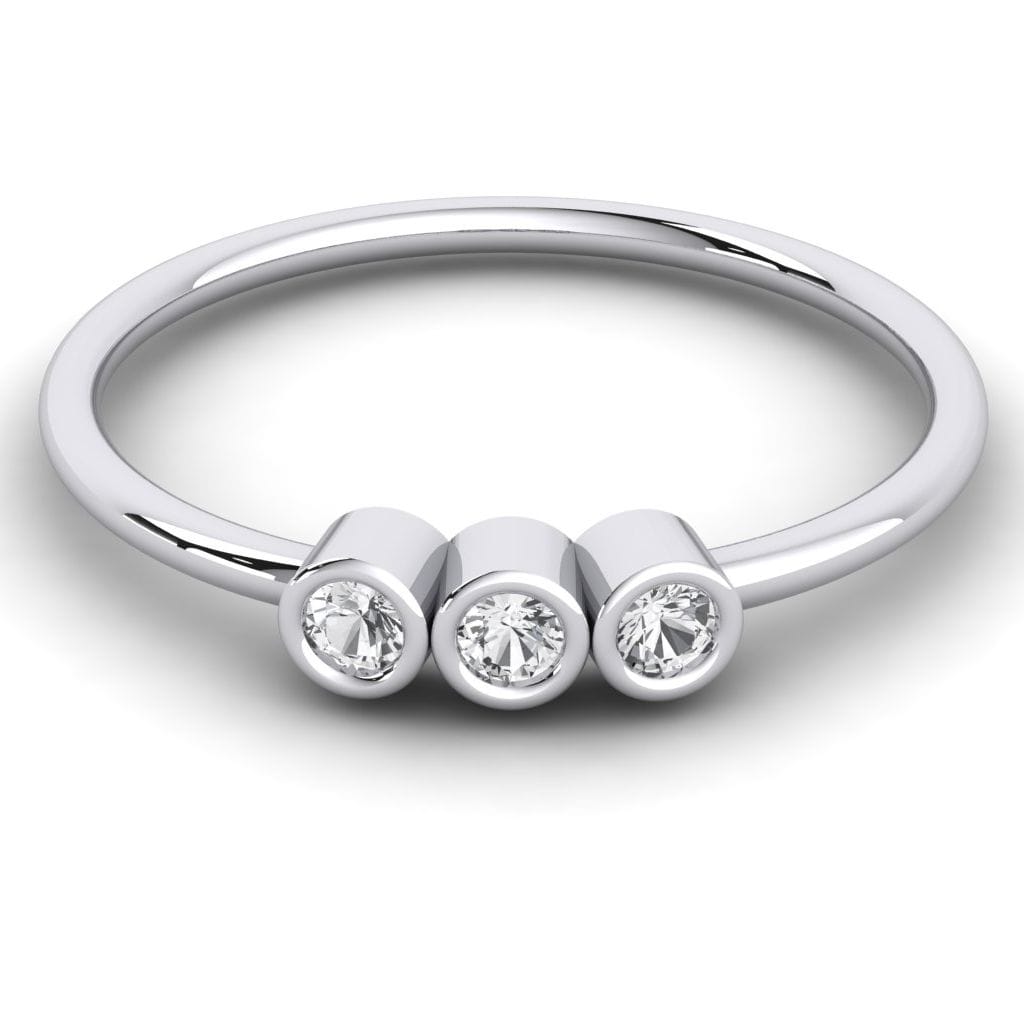 Three Diamonds Horizontal Ring