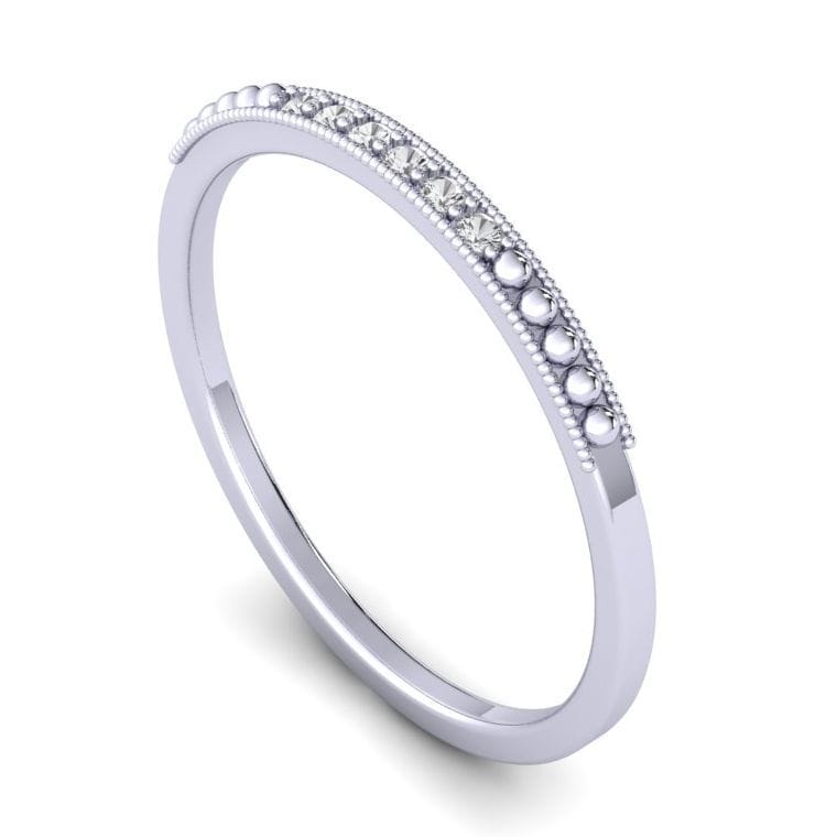 Brilliant Cut Channel Set Diamond Ring For Girls