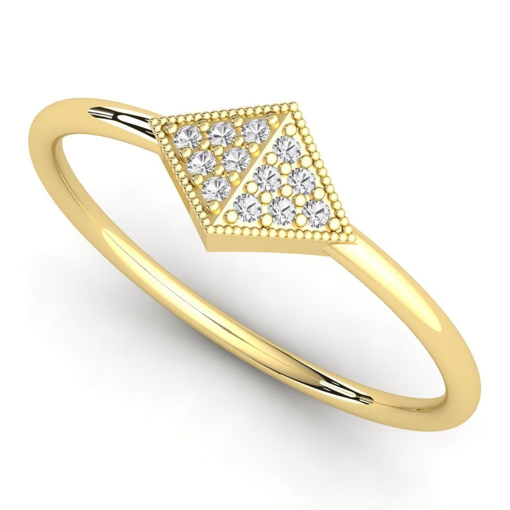 Triangular Diamond Cluster Ring