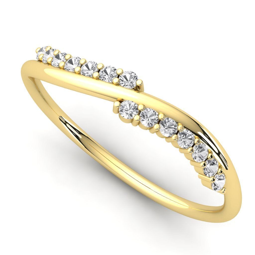 Wave Style Double Sided Ring for Ladies