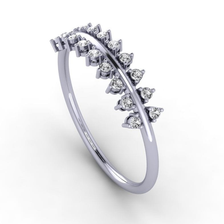 Connected Ovals Diamond Ring