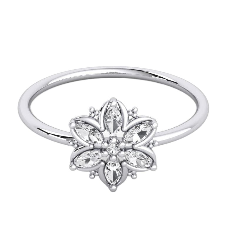 Turkish Style Silver Diamond Ring For Girls
