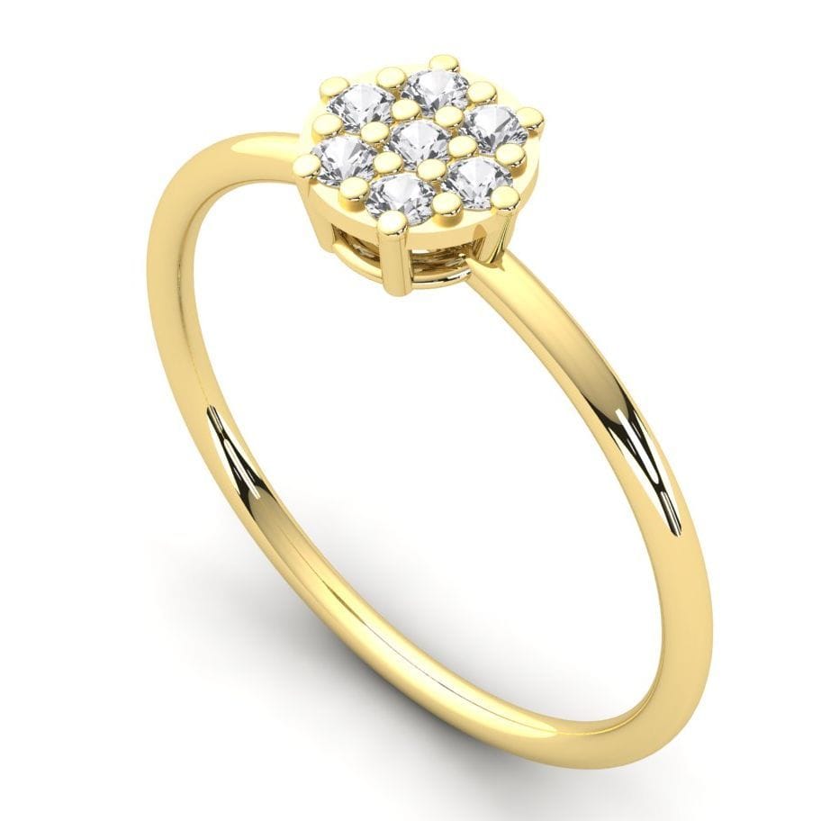 Cluster Diamond Ring for Female