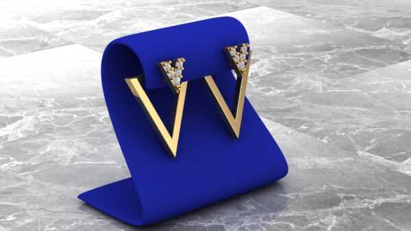 Double Sided triangle earring