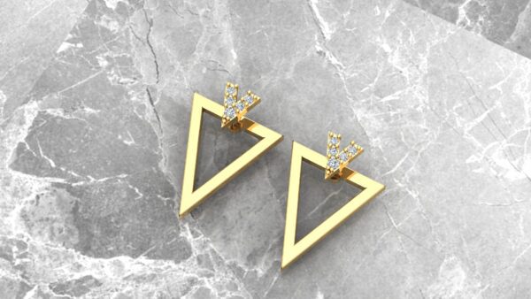 Double Sided triangle earring